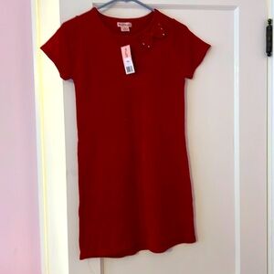 Girls red sweater dresss